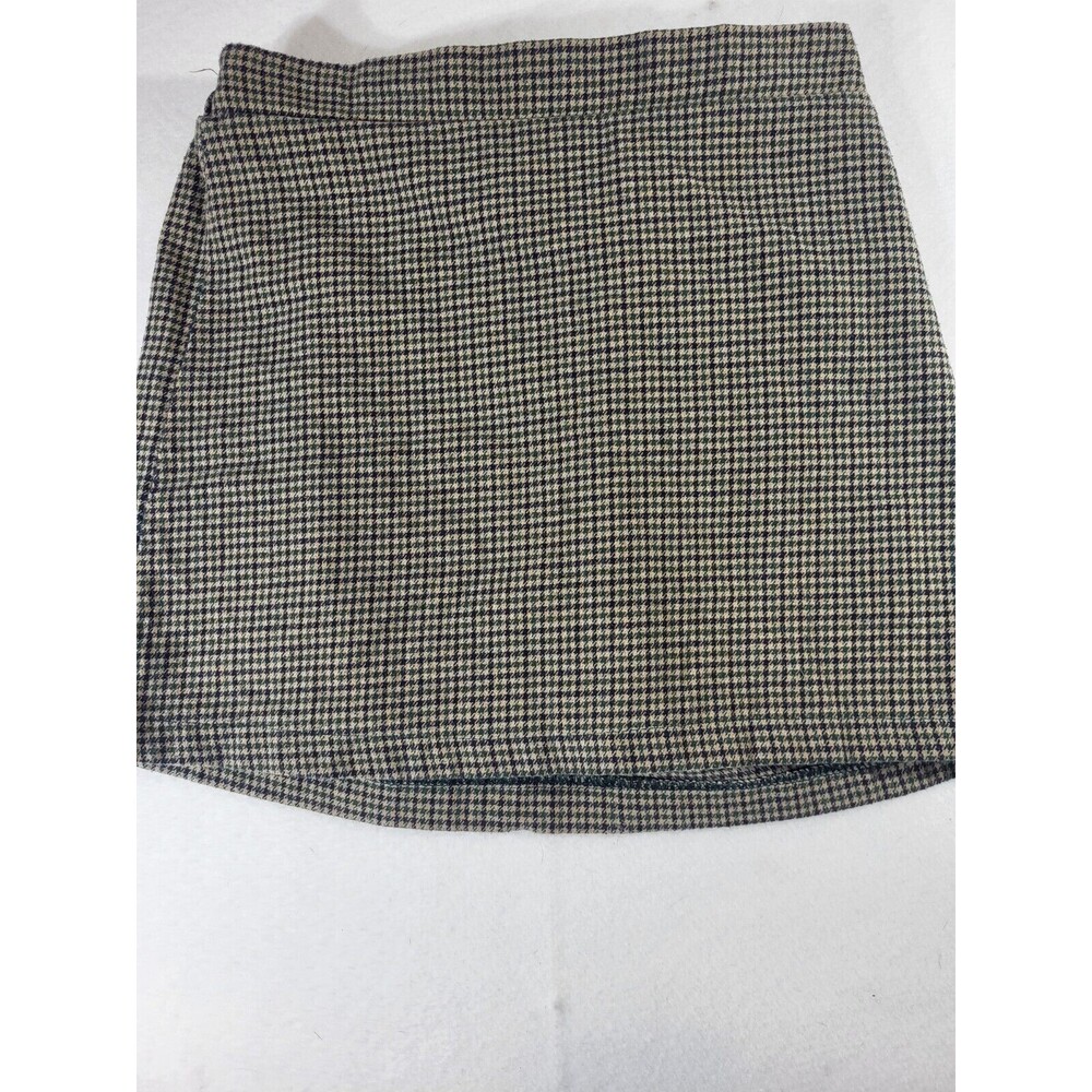 American Eagle Plaid Flannel Mini Pencil Skirt Size Medium Made in Italy Cotton